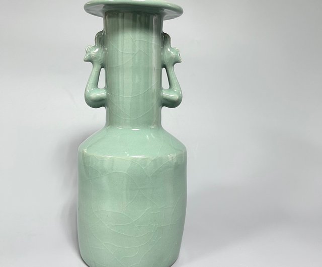 送料無料】台湾 南宋龍泉窯青磁鳳耳花瓶 コレクター - Pinkoi