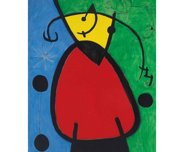 ミロ 「夜の中の女たち」アート絵画 未使用 額入り ミロ 「夜の