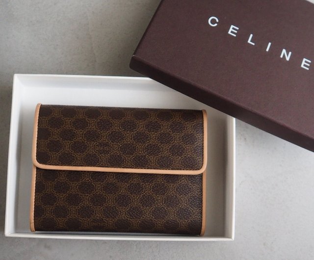 CELINE セリーヌ マカダム ウォレット 財布 三つ折り ブラウン