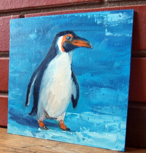 油絵 専用 お困り顔のいやし鳥パフィン 油絵 専用 お困り顔のいやし鳥