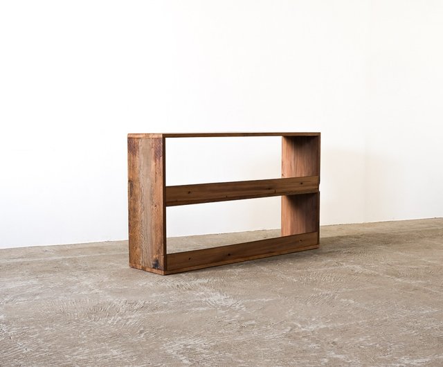 お花の透かし彫りがあるレトロな引き出し付きの木製本棚 お花の透かし