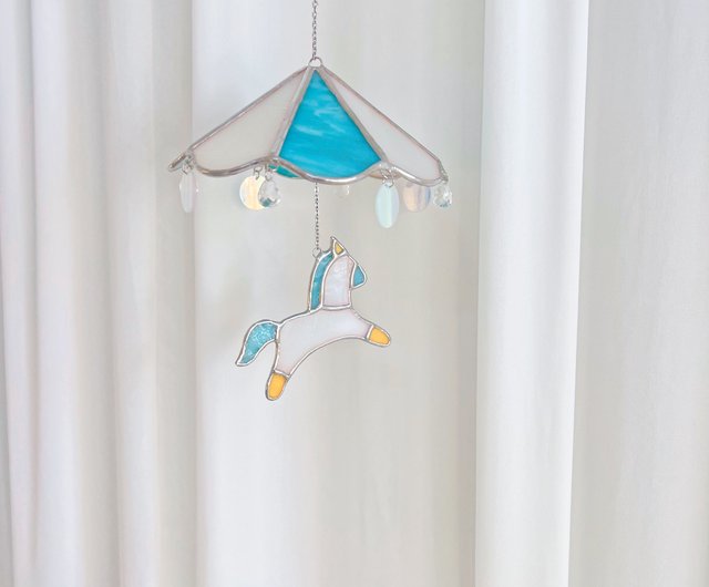 ステンドグラス Woodlands Unicorn ユニコーン グラスマスターズ