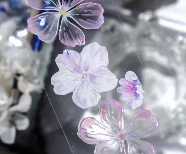 桜落 ふんわり桜 半透明PETマスキングテープ 貝殻光 水晶 10m巻 時の