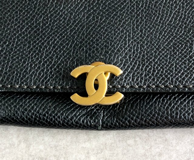 日本直送 名牌中古包 】CHANEL シャネル コインケース ブラック ココ