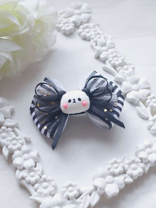 AAA グッズ え〜パンダ リボンヘアゴム 桃 AAA グッズ え〜パンダ