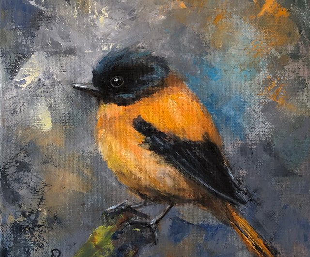 スペイン オリジナル油絵鳥の絵装飾部屋 ArtLolitaRos - Pinkoi