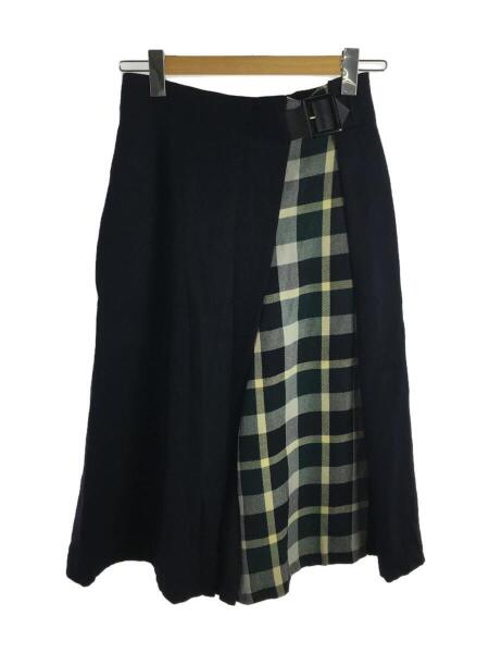 ブルーレーベルウールライクツイルガウチョパンツブラックサイズ38