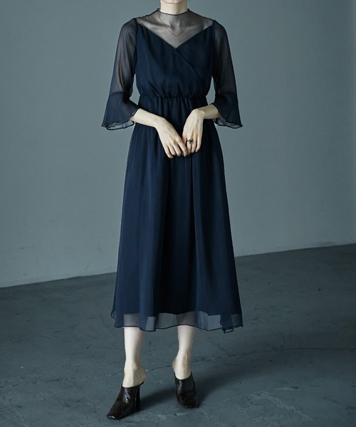 ETOLL. | ラメチュールシフォンドレス ワンピース 結婚式 - Buyee, an