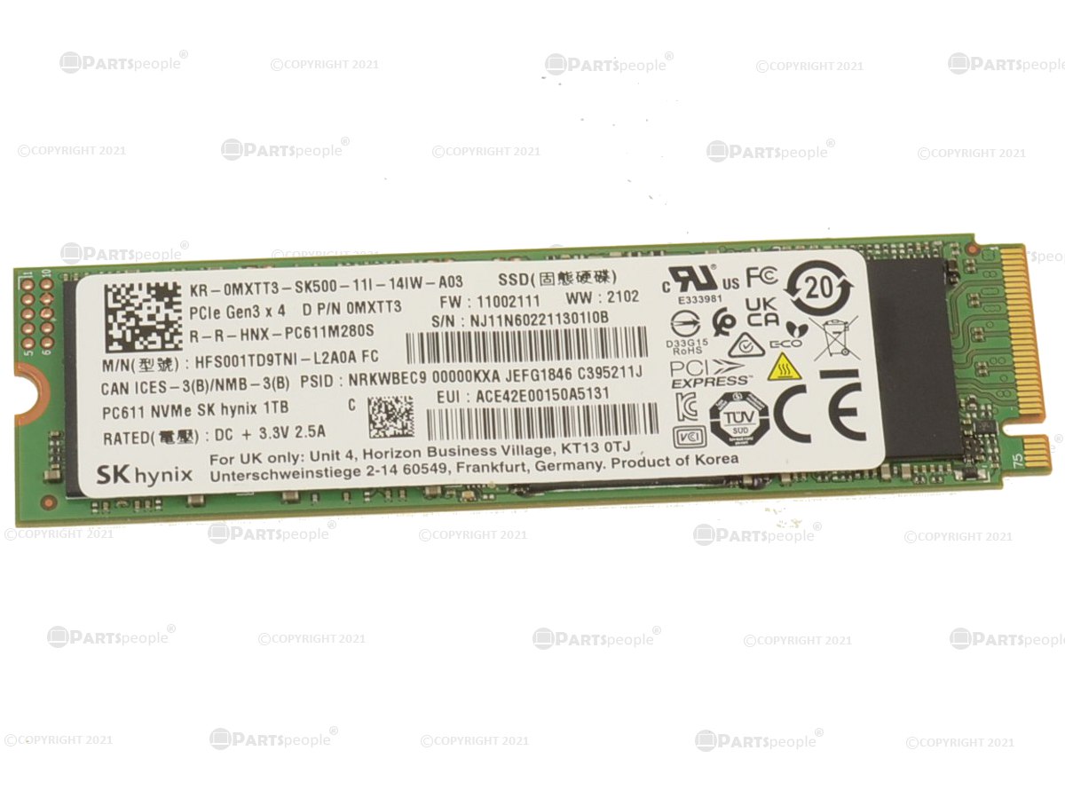 SK Hynix 1TB NVMe PCIE SSD M.2 2280 Card Hard Drive MXTT3