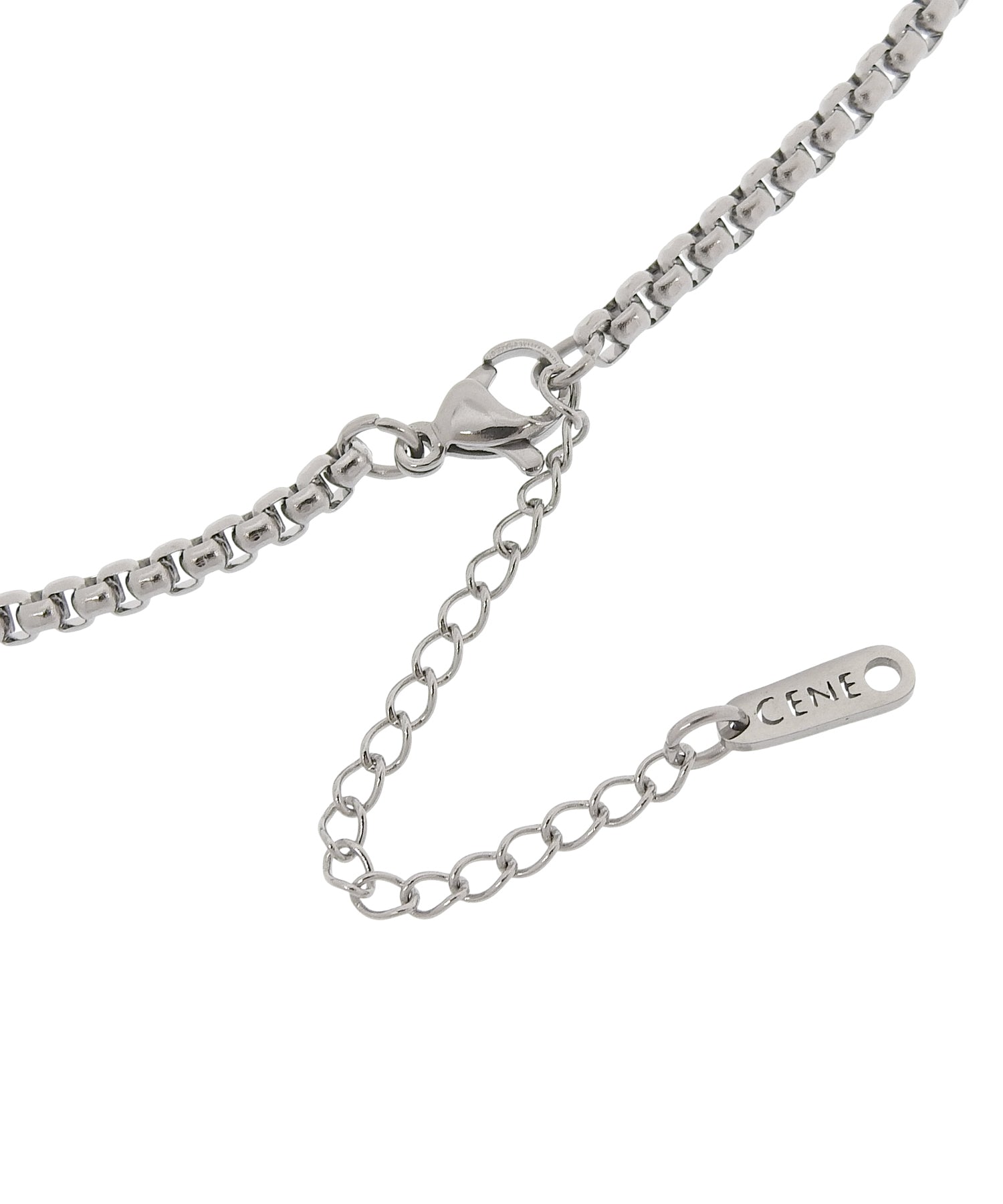 シルバー]アークボックスチェーンネックレス