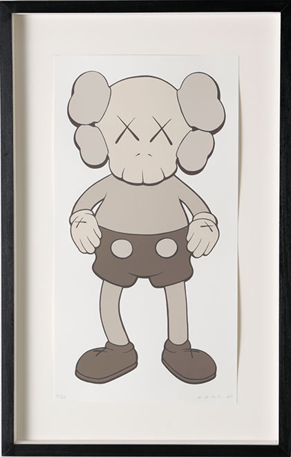 カウズ 2012年 サイン スケッチアート 額装 Kaws sketch カウズ 2012年