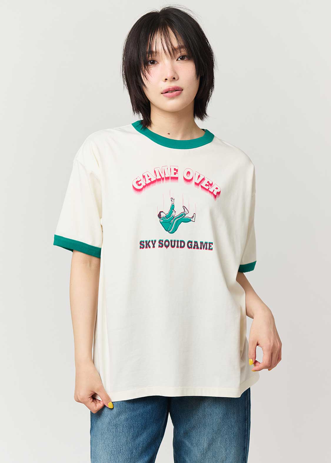 アトリエgg トムとジェリー リメイクTシャツ 19ハーフ トムとジェリー