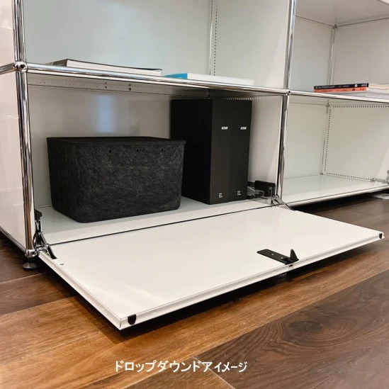 ラスト1点！USMハラー□サイドボード テレビボード 2列1段 白 幅152cm