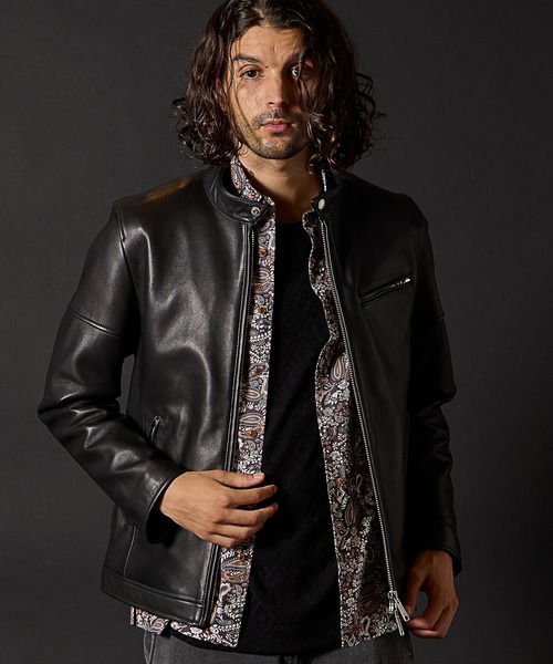 ラトルトラップ シングルライダース レザージャケット 羊革 ボルドー