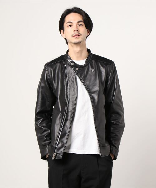 one and half ラムレザーシングルライダース XXL schott Schott N.Y.C