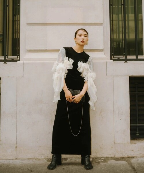 Knuth Marf/クヌースマーフ】2way chiffon docking one piece/2way