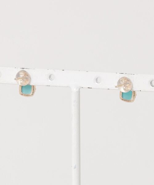 agete（アガット）の「K10ターコイズピアス（ピアス（両耳用））」 - WEAR