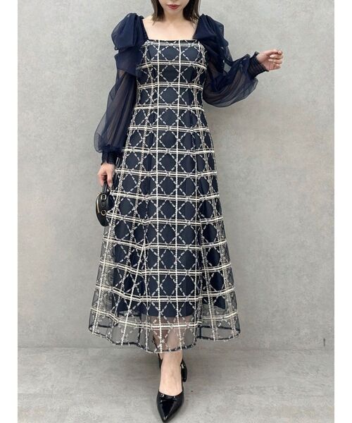 dazzlin（ダズリン）の「レースリボンオフショルドレス（ワンピース