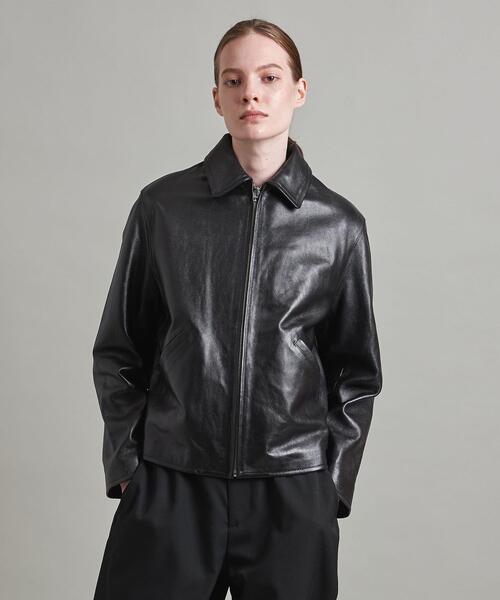 ユークス●未使用級/希少カラー●高級イタリア製ラムレザー バイカージャケット L ユークス○未使用級/希少カラー○高級イタリア製ラムレザー バイカー