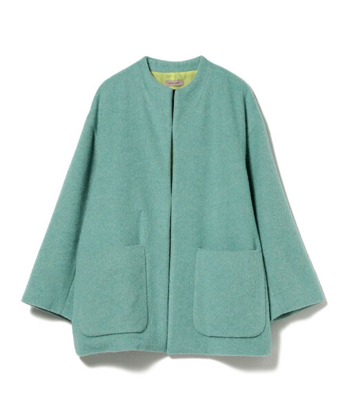 BEAMS LIGHTS / PONTETORTO シャギー ノーカラーコート