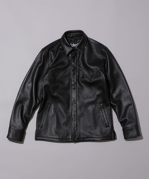 SCHOTT nano UNIVERSE別注 シープレザー シングルライダース ナノ