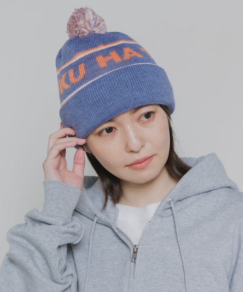BOKUTANO BHT Bonbon Knit Cap ボンボン付き ウール ジャガード ニット