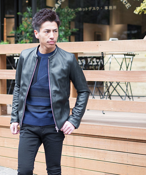 シープレザーシングルライダースジャケット（ライダースジャケット