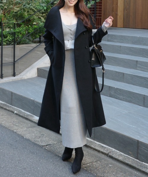 25オーバーネックシンデレララインコート 秋服 冬服（ステンカラー
