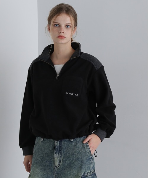 直営店限定》HALF ZIP FLEECE TOPS/ハーフジップフリーストップス（T