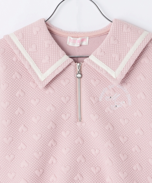 セール】カットジャガード ハーフZIPセーラー セットアップ