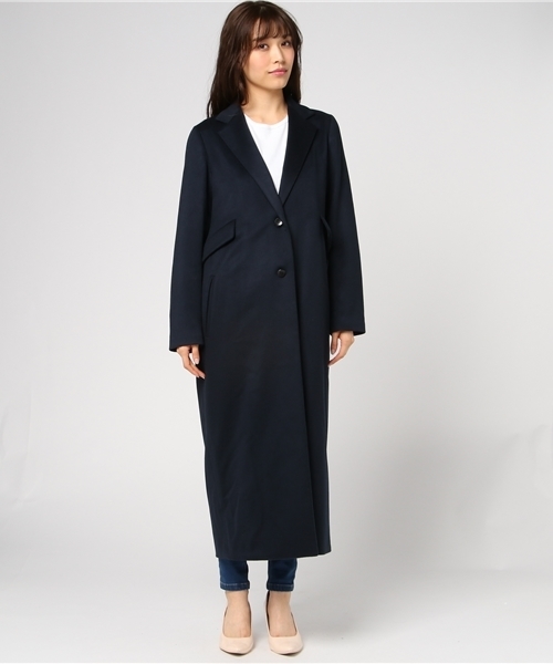 CINOH チノ カシミヤ混 チェスターロングコート「サンプル品」 CINOH