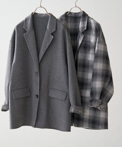 スピック＆スパン ウールミックスリバージャケット36 Spick & Span