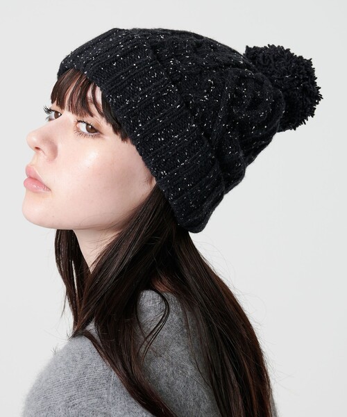 セール】ネップ ポンポン ニットキャップ 2WAY（ニットキャップ
