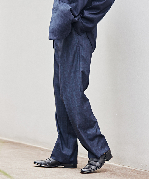 セール】【Loro Piana Fabric】パイプドステム ストレートパンツ