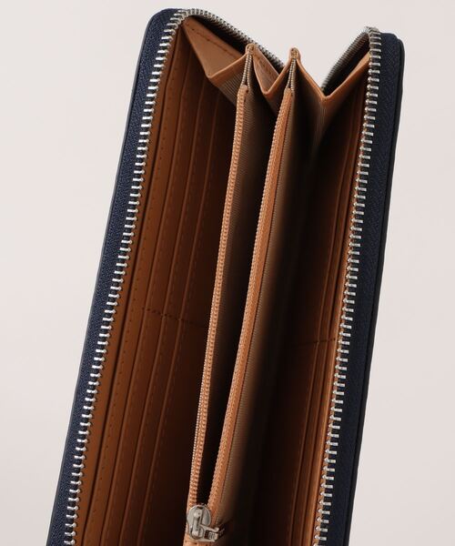 セール】牛革 スキミング防止機能付き YKKラウンドファスナー 長財布