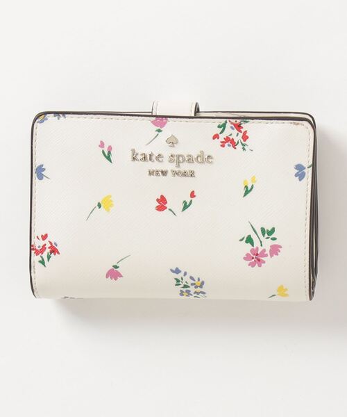 kate spade 花柄 二つ折り財布 kate spade フラワー柄 二つ折り財布