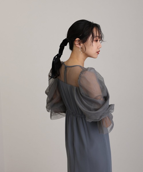 結婚式 同窓会 オケージョンドレス パーティードレス 袖あり&ロング