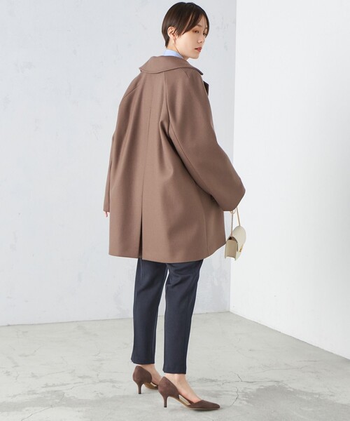 SHIPS（シップス）の「SUPER170 メルトン テントライン ミディ コート