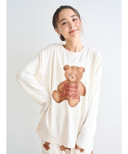 セール】【HOLIDAY】ベアワンポイントロンT（ルームウェア/パジャマ