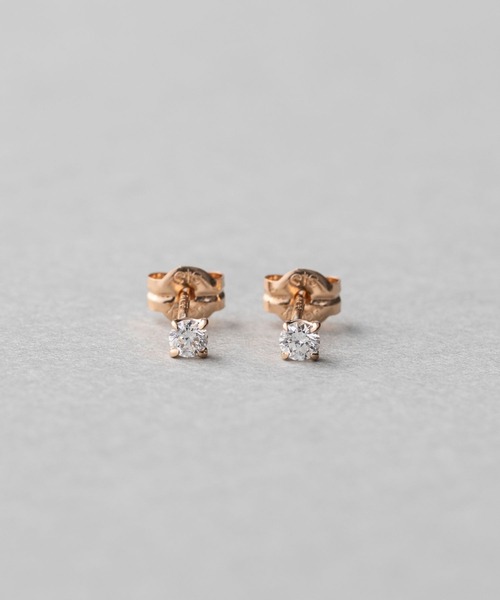 K18 ダイヤモンド 0.1ct ピアス「ブライト」（ピアス（両耳用））｜ete