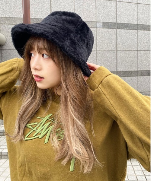 セール】【 ammy. / エイミードット 】 ふわふわ ファー バケット