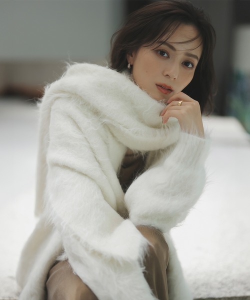 セール】スーリーアルパカニットマフラー（マフラー）｜anuans（ア