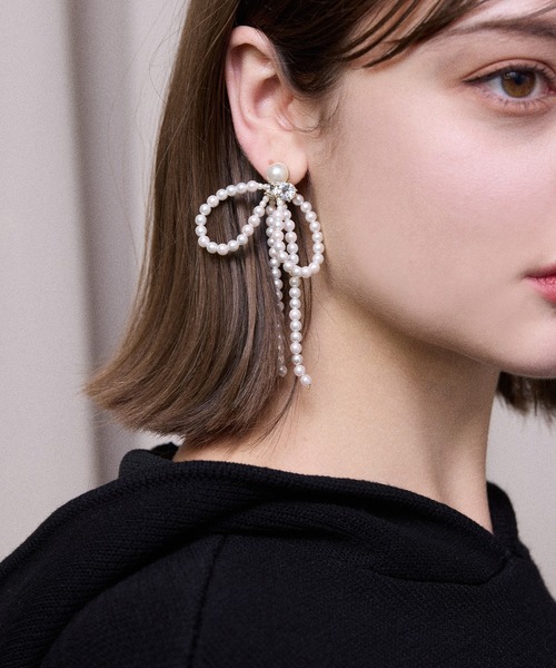 EIMY ISTOIRE（エイミーイストワール）の「パールリボンピアス（ピアス