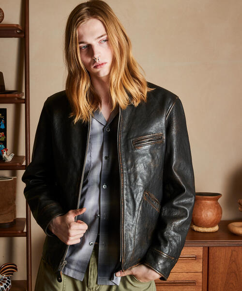 Schott⁄ショット⁄LEATHER schottライダースジャケット HOODED JACKET