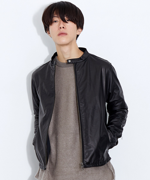 shama（シャマ）ホースレザージャケット シングルライダース NANO universe（ナノユニバース）の「shama(シャマ)/ 別注SINGLE