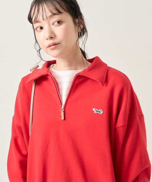 ずとまよ ハーフジップ スウェット 赤 Half Zip Sweat (Red