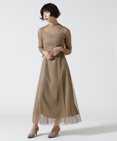 セール】kaene(カエン) ラメチュールメロウワンピース/100535