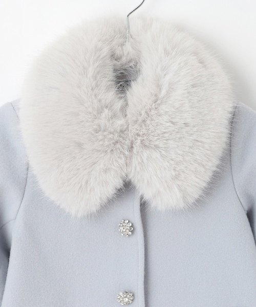 セール】フェイクファーカラーウールコート（ダッフルコート）｜kate