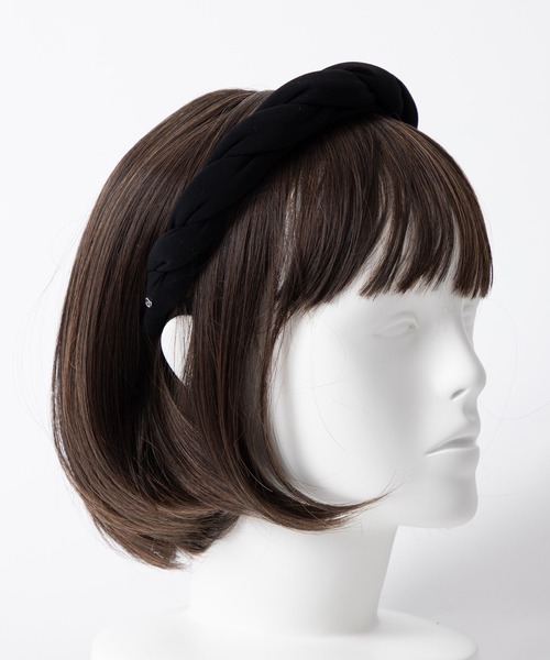 ALEXANDRE DE PARIS TWISTED SATIN HEADBAND アレクサンドル ドゥ パリ