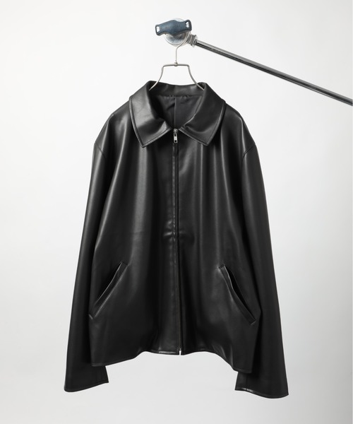 セール】【MAISON CLUB】Soft lamb leather like ZIP JACKET ソフト